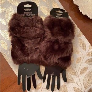 Faux fur arm or wrist warmers